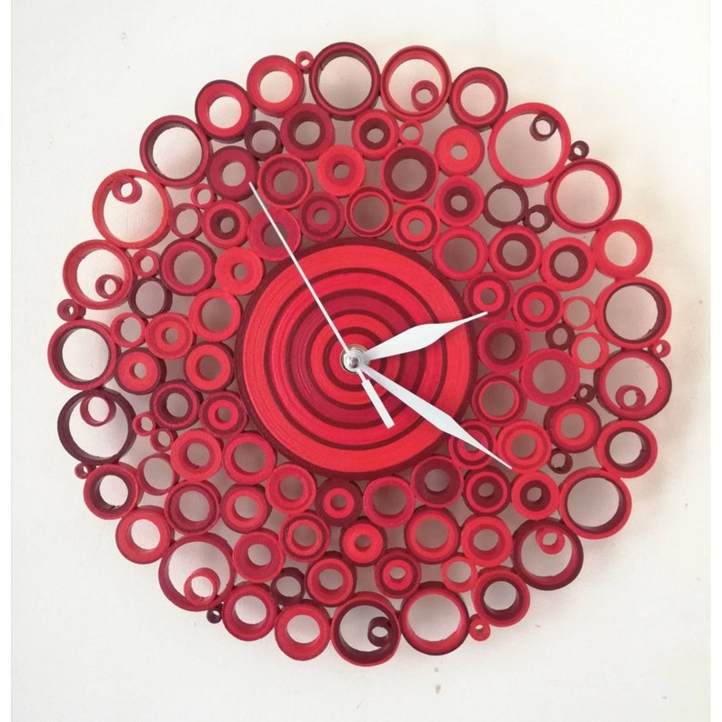 Unique Wall Clocks Large Wall Clock Paper Clock Bedroom Etsy
