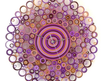 Quilling Wall Clock, Silent Clock, Artistic Clock, Modern Clock, Paper Art, Colorful Clock, Home Gift, Contemporary Wall Art, Home Decor