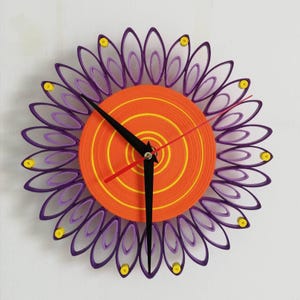 Orologio da Parete, Primo Anniversario Carta, Orologio Mandala, Orologio di Carta, Fiore di Carta, Regalo Anniversario Matrimonio