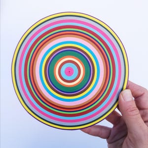 Sottopentola Colorato per Piatti Caldi, Sottopentola per Caffè, Sottopentola Teiera, Regalo per i nonni, Regalo per la Casa, Arte di Carta