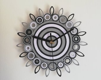 Small Clocks for Wall, Paper Clock, First Anniversary Gift, Personalized Gifts, Gift for Mum