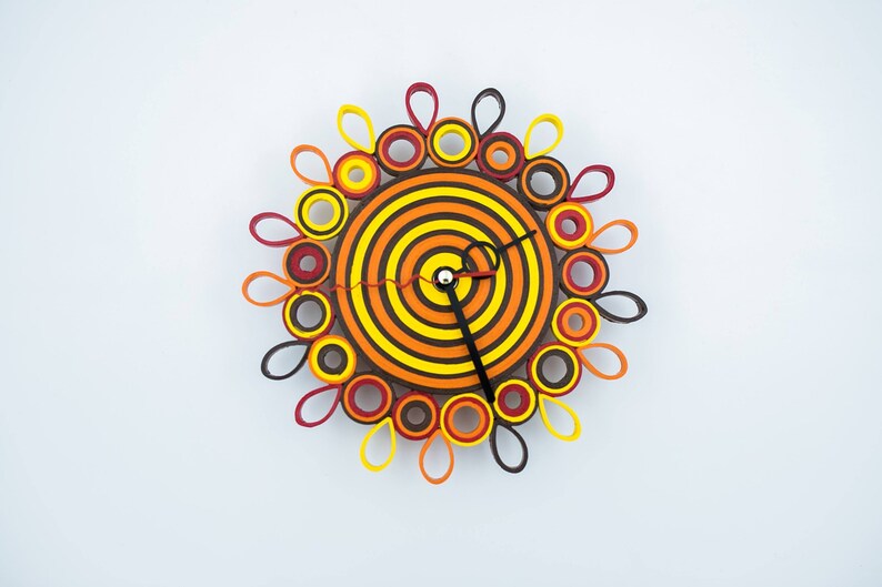 Small Clocks for Wall Paper Clock First Anniversary Gift Etsy