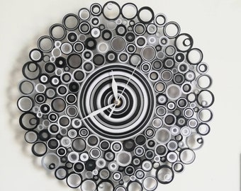 Orologio Da Parete Dixtime 3D Design Moderno – Formato 20x34 Cm, Effetto Metallico Grigio, Movimento Silenzioso, Realizzato In Germania - 4
