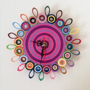 Piccolo Orologio da Muro, Orologio Silenzioso, Orologio di carta, Regalo Inaugurazione Casa, No ticchettio, Decorazione da parete unica