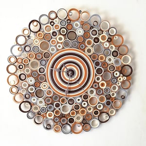 orologio da parete moderno in carta quilling | orologio design silenzioso fatto a mano | decorazione casa originale, regalo per lei