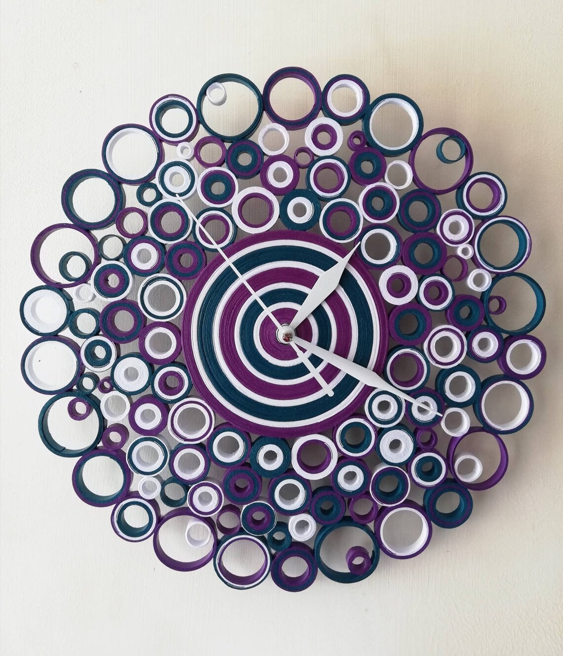 Wall Clock Paper Clock Modern Clock Bedroom Home Decor Etsy