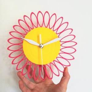Orologio da Parete, Orologio Margherita, Orologio di Carta, Decorazione Parete Margherita , Orologio Fiore, Fiore di Carta, Regalo per Lei