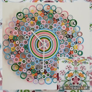 Orologio personalizzato, orologio da parete, orologio in carta, decorazione casa nuova, regalo personalizzato per la coppia, regalo natale
