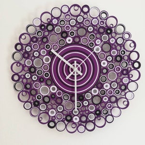 Orologio da parete, Orologio insolito, Anniversario Matrimonio, Orologio di carta, Decorazione da parete unica, Regalo Casa Nuova