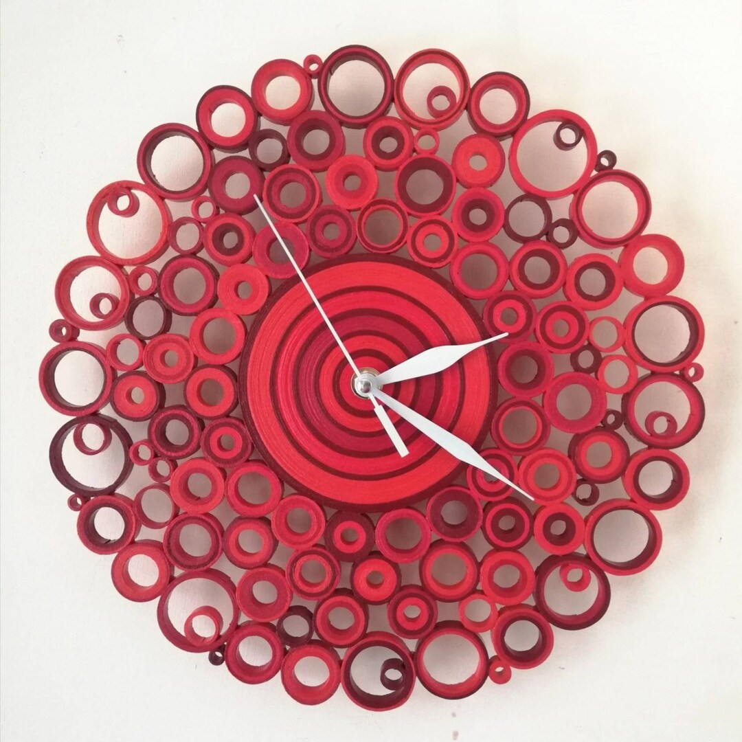 Unique Wall Clocks, Large Wall Clock, Paper Clock, Bedroom Decor