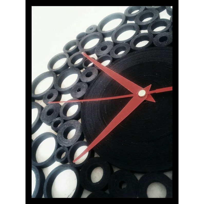 1st Anniversary Gift Unique Wall Clock Black Clock Quilling Etsy