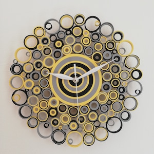 Orologio da parete, Orologio in carta, Arredamento Handmade, Orologio da parete moderno, Orologi da parete Unici