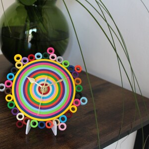 Table Clock, Colorful Clock, Paper Clock, Unique Office Desk ...