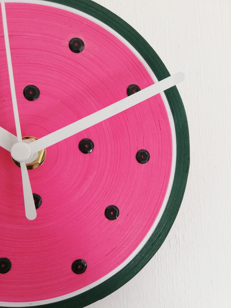 Table Clock, Watermelon Clock, Paper Clock, Desk Clock, Watermelon Decor, Fruit Decor image 3