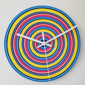 Cadeau de premier anniversaire de mariage, horloge murale en papier, horloge colorée, horloge murale moderne, décorations pour la maison