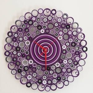 Orologio da parete, Orologio insolito, Anniversario Matrimonio, Orologio di carta, Decorazione da parete unica, Regalo Casa Nuova
