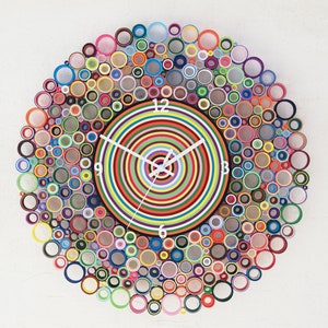 Orologio muro, Orologio carta, Orologio con numeri, Regalo unico, Orologio silenzioso, Orologio moderno, Arte carta, Orologio artistico.