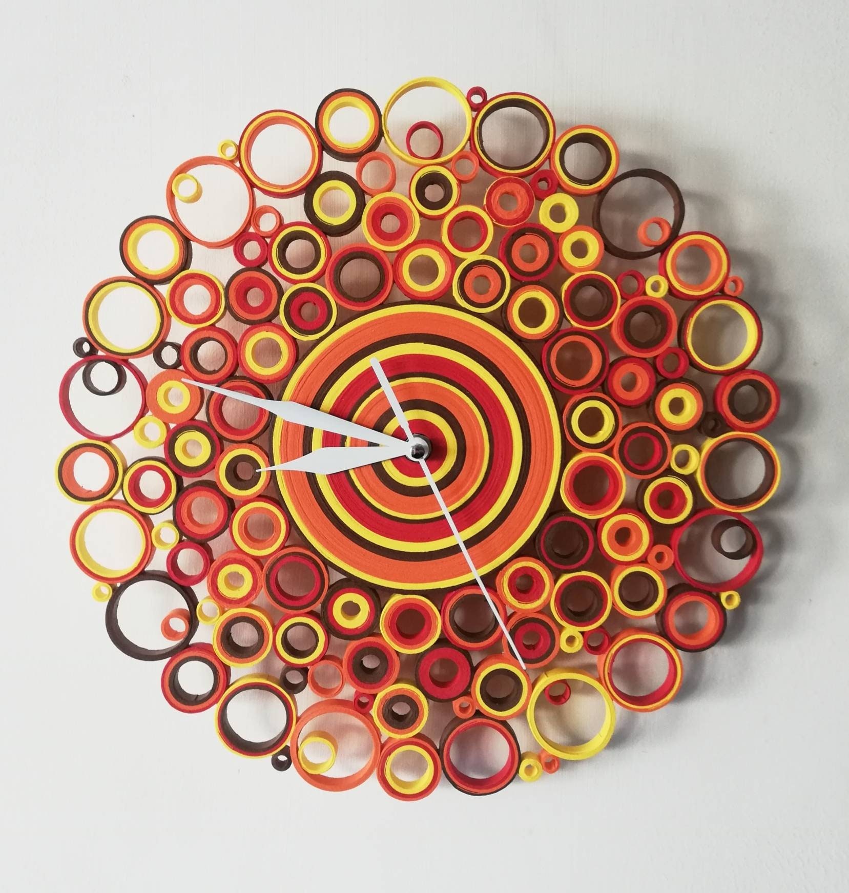 Wall Clock Paper Clock Unique Wall Clock Kitchen Decor Etsy UK