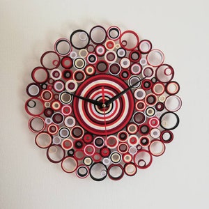 Orologio da parete di carta, Decorazione da parete unica, Orologio silenzioso, Orologio insolito, Decorazione Rustica, Regalo Inaugurazione