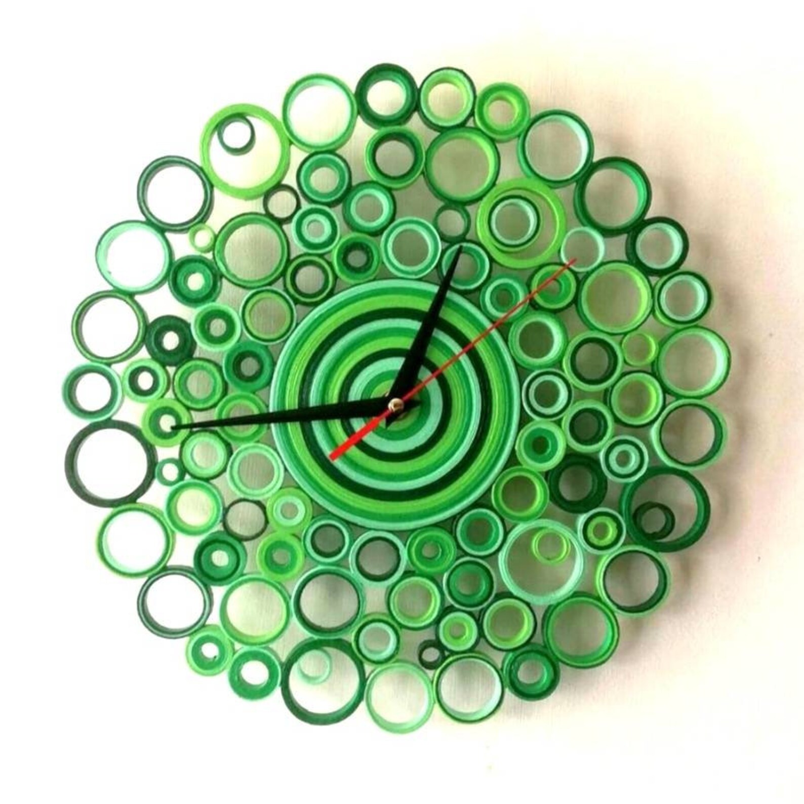 Wall Clock Paper Clock Unique Wall Clocks Home Decor Etsy