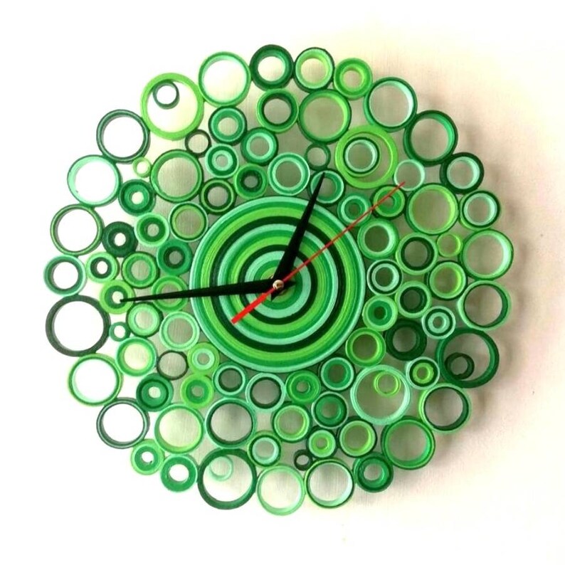Wall Clock Paper Clock Unique Wall Clocks Home Decor Etsy