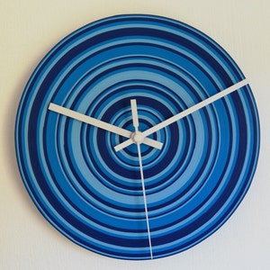 Orologio da Parete, Orologio Blu Turchese Celeste, Orologio in Carta, Orologio Inusuale, Regalo per la Casa Nuova, Orologio da Parete Unico