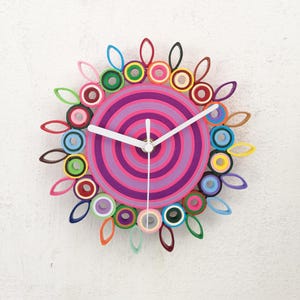 Piccolo Orologio da Muro, Orologio Silenzioso, Orologio di carta, Regalo Inaugurazione Casa, No ticchettio, Decorazione da parete unica