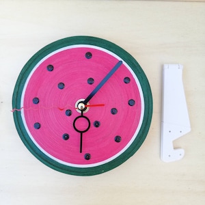 Table Clock, Watermelon Clock, Paper Clock, Desk Clock, Watermelon Decor, Fruit Decor image 7