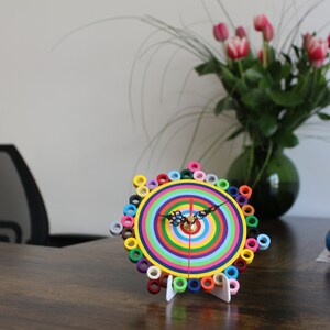 Table Clock, Colorful Clock, Paper Clock, Unique Office Desk ...