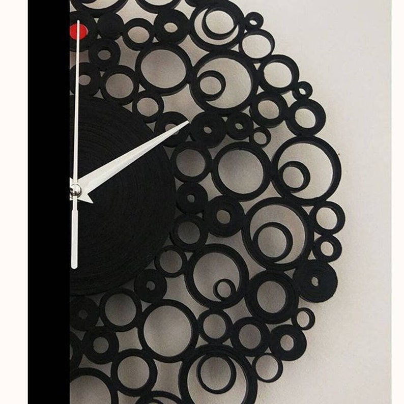 1st Anniversary Gift Unique Wall Clock Black Clock Quilling | Etsy