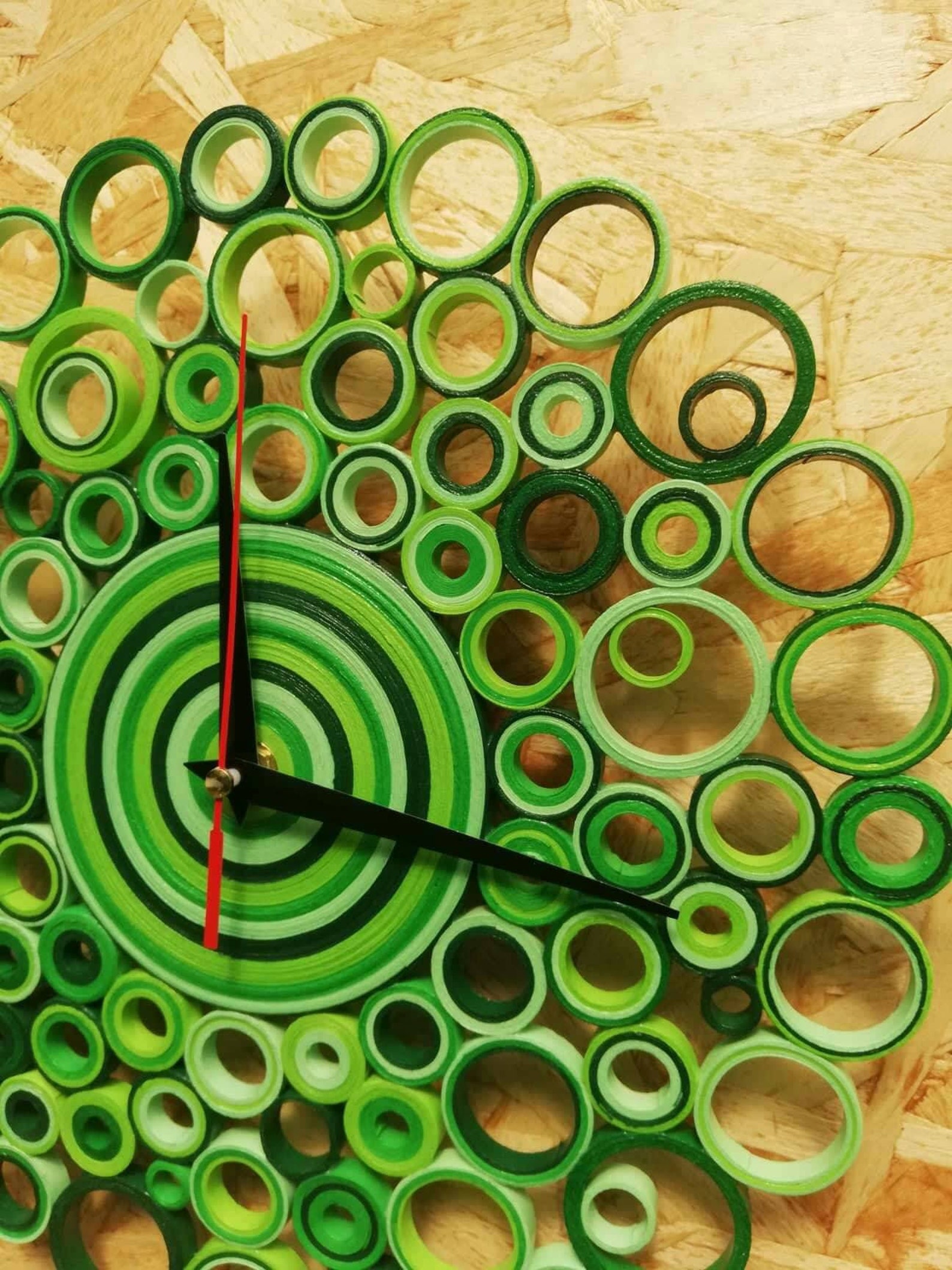 Wall Clock Paper Clock Unique Wall Clocks Home Decor Etsy