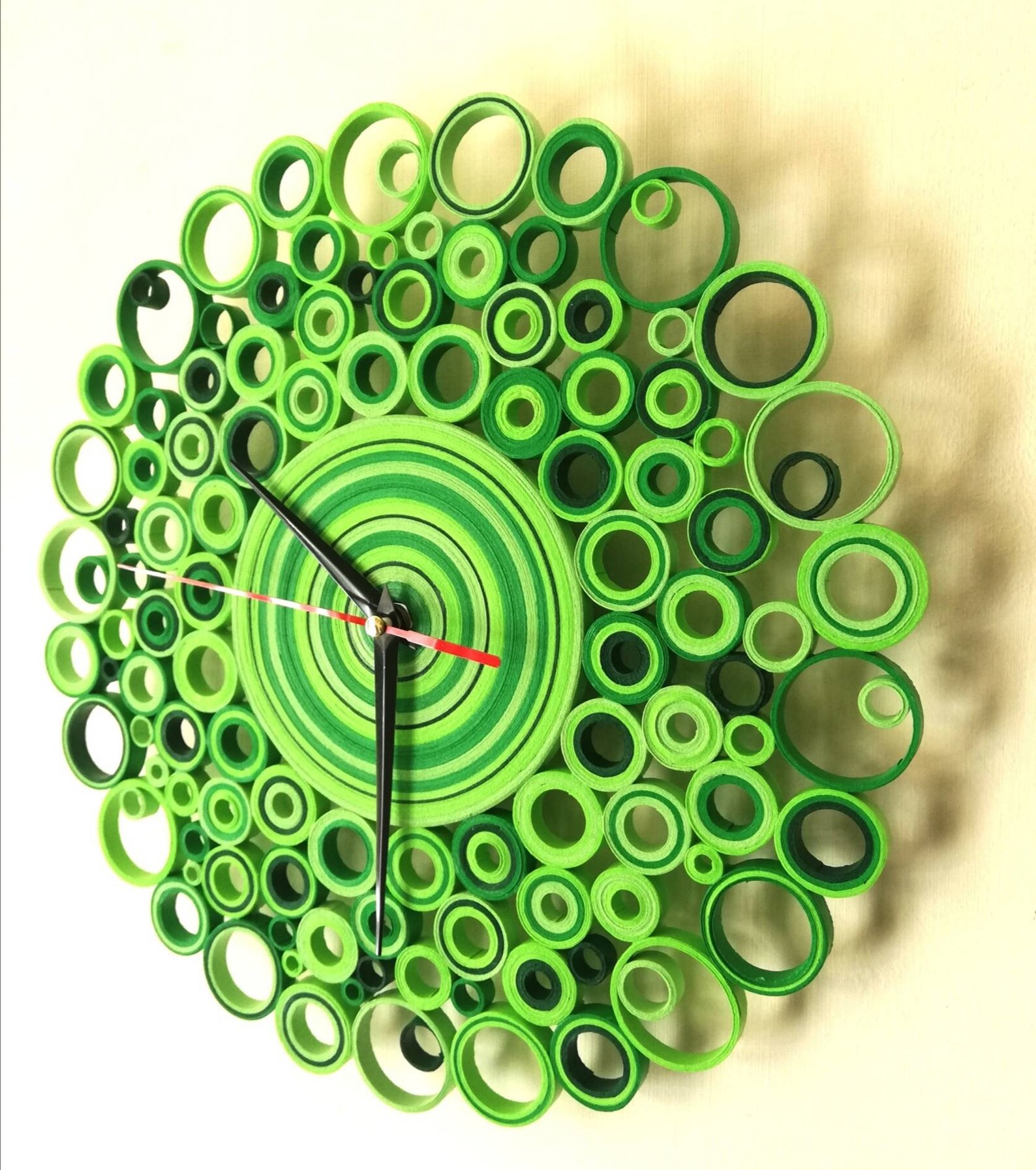 Wall Clock Paper Clock Unique Wall Clocks Home Decor Etsy