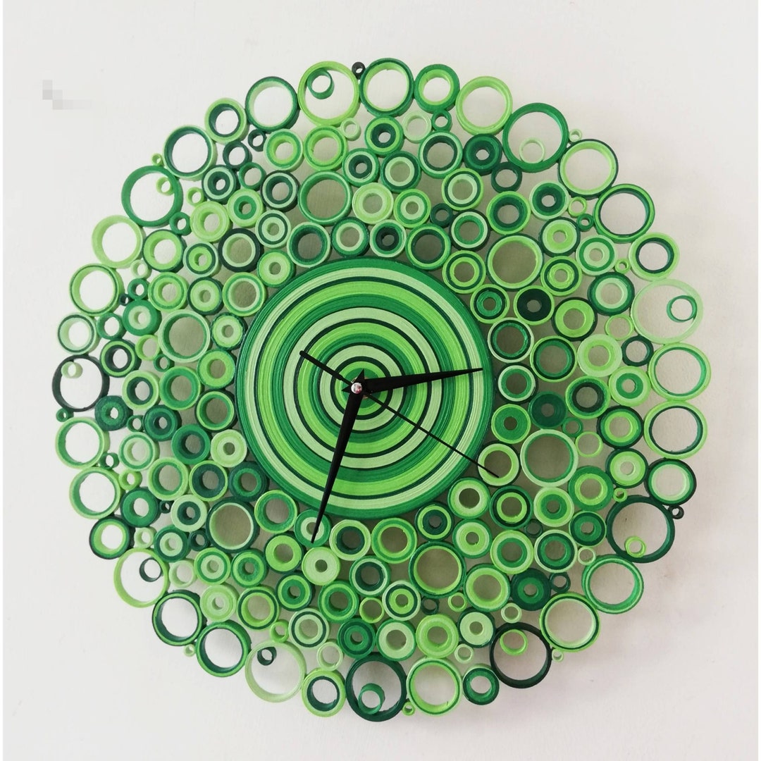 Wall Clock Paper Clock Unique Wall Clocks Home Decor Etsy