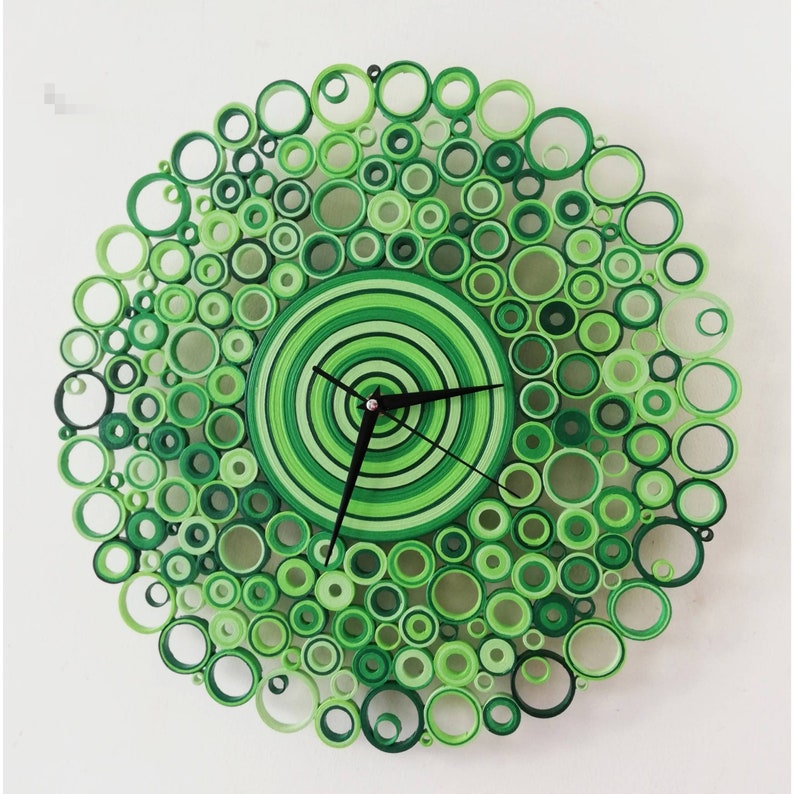 Wall Clock Paper Clock Unique Wall Clocks Home Decor Etsy