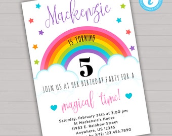 birthday invitation template etsy