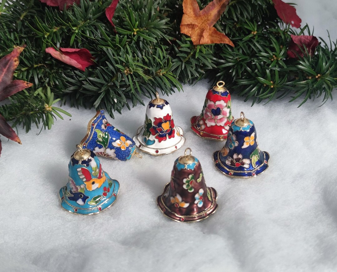Cloisonne christmas bells