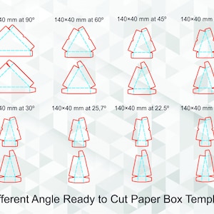 8 Triangle Paper Box Template. Ready To Cut. Gift Ideas. Diy Gift Box. Paper Box Template. SVG, DXF, CDR, Png, Pdf