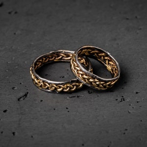 Texere - handcrafted artisctic band made of meteorite and gold