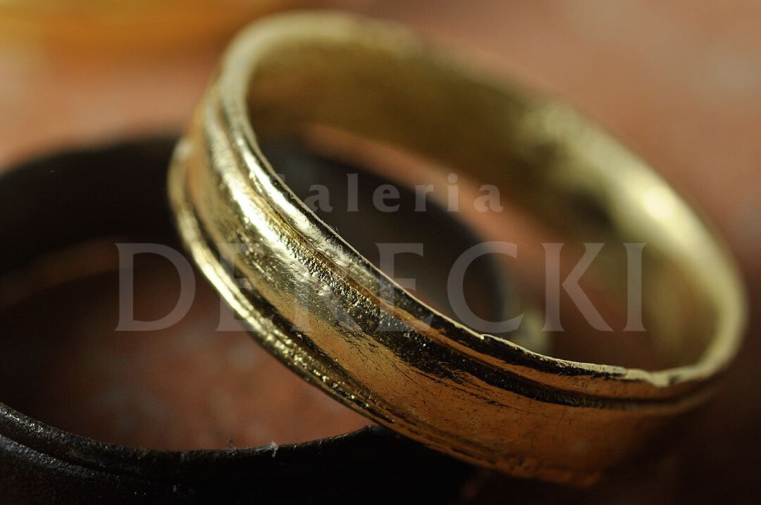 Lorum fedele replica in oro 14K di un autentico set di fedi nuziali