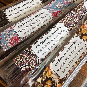 Incense Sticks, Hand Dipped, Nag Champa, Patchouli image 1