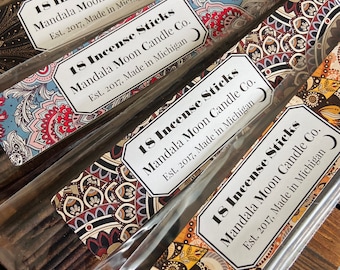 Incense Sticks, Hand Dipped, Nag Champa, Patchouli