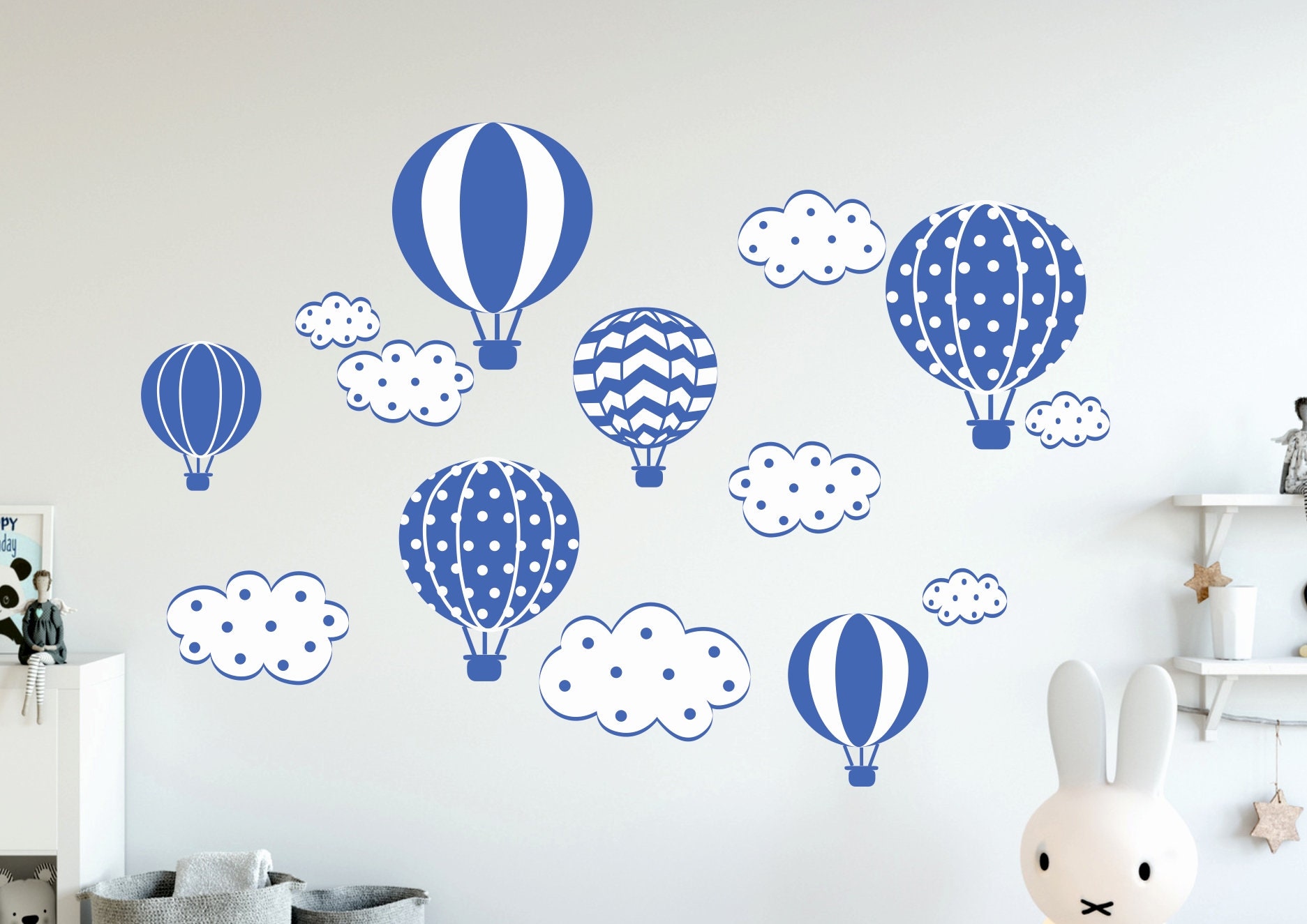 Air Balloons Wall Decal Boys Baby Wall Decal Sticker Hot Air Etsy