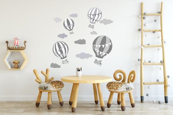 madras24 Stickers muraux pour Enfants Stickers Chambre b/éb/é Ballon Ballons Nuages Autocollant Chambre denfant d/écoration