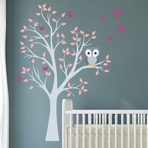 Wall stikers Jungle Owl Animals WallDecal Girls Boys Nursery Room Decor Wall Art Trees Childroom Forest Kinder Baby Kids Room Wall Decal