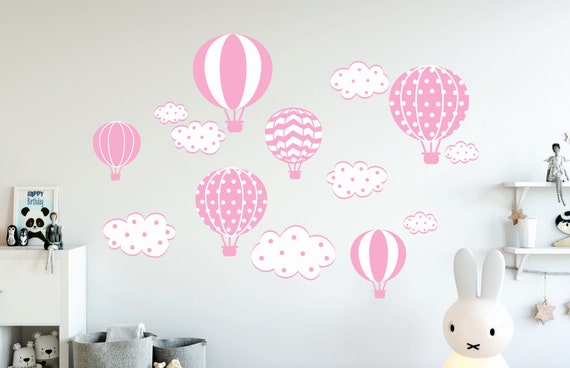 Air Balloons Wall Decal Boys Baby Wall Decal Sticker Hot Air Etsy