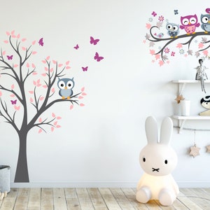 Wall stikers Owls, Tree, Animals, Butterflies,  WallDecal, Girls, Boys Nursery Room Decor Childroom Forest Kids Room