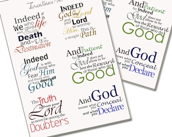 Islamic Quran Quotes - Digital File Stickers