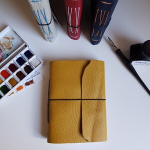 Travel Sketchbook I Watercolor Journal I Art Journal I Watercolor Paper I Leather Sketchbook I Travel Size Journal I Vintage Journal I