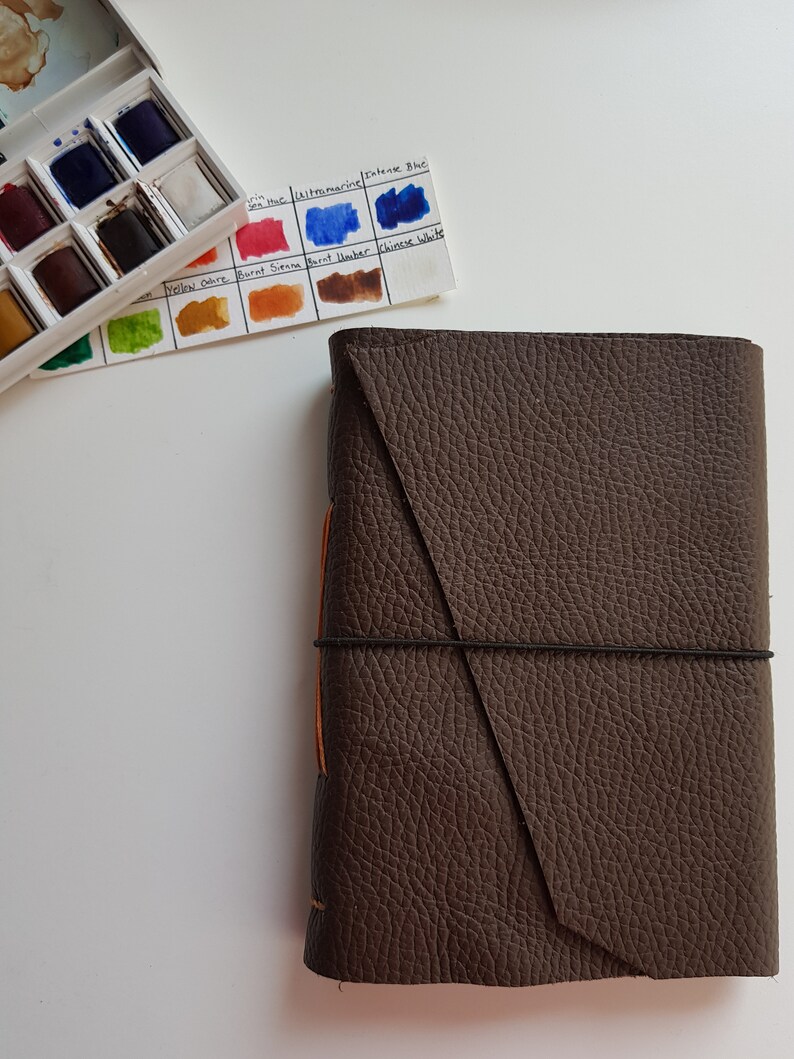 Travel Sketchbook I Watercolor Journal I Art Journal I Watercolor Paper I Leather Sketchbook I Travel Size Journal I Vintage Journal I