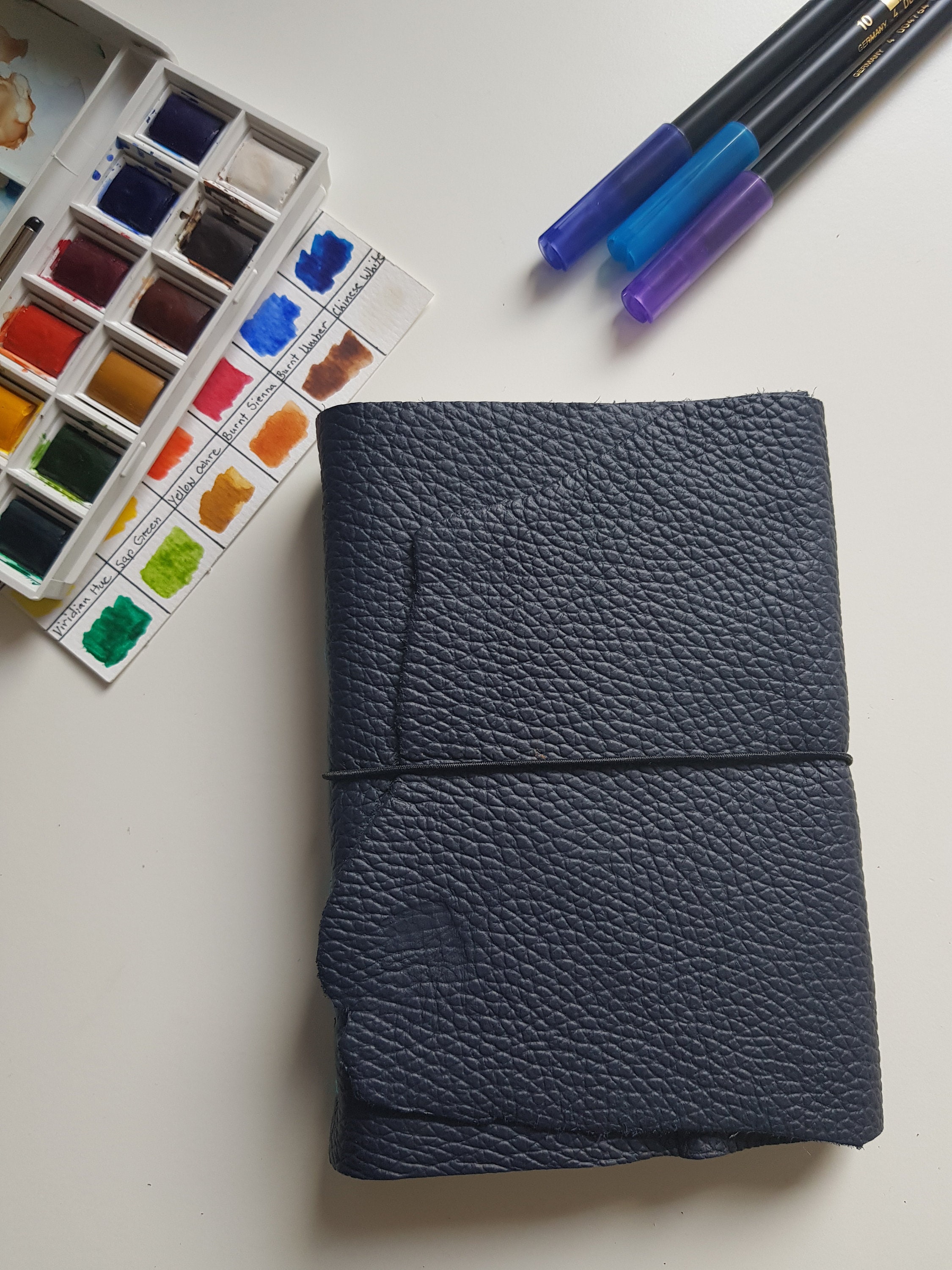 Travel Sketchbook I Watercolor Journal I Art Journal I Watercolor Paper I Leather Sketchbook I Travel Size Journal I Vintage Journal I
